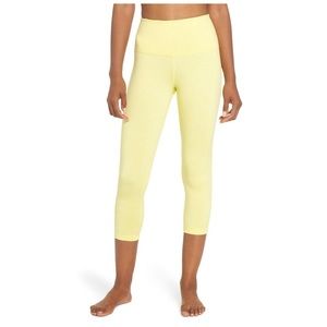 Zella Live in high waist crop legging,Yellow Glow